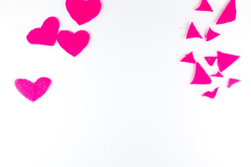 template for valentines day with a white background and a pink heart 