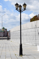 Lamppost. River embankment