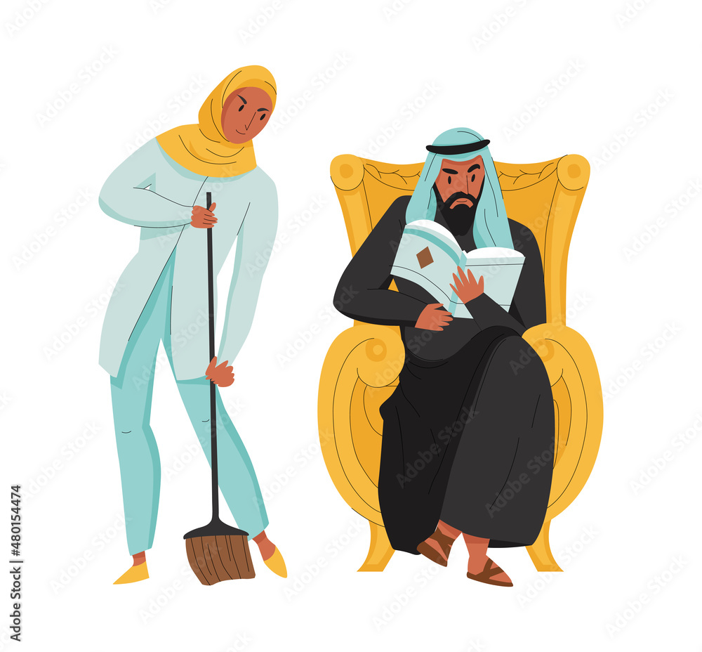 Wall mural arab family composition