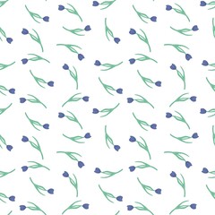 Tulpen Blumen nahtloses Muster lila