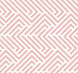 Seamless background for your designs. Modern pink ornament. Geometric abstract pattern