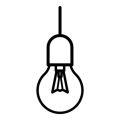 Lightbulb Idea Flat Icon Isolated On White Background