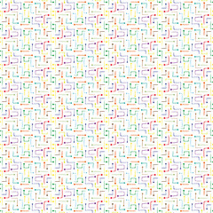 Abstract seamless pattern of multicolored lines with ball