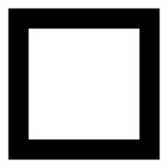 Obraz premium Square Flat Icon Isolated On White Background