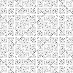 Abstract monochrome seamless pattern of wavy lines with ball