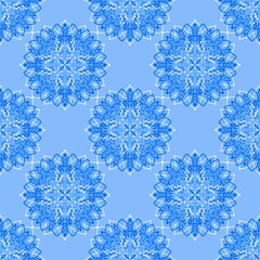 Seamless winter pattern with snowflakes for fabrics and textiles and linens 