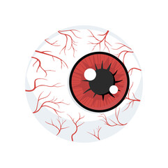 Big red blood eye ball icon
