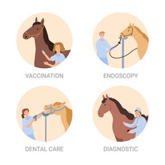 a vector image of different medical procedures