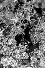 Abstract structures and crystals in ice and snow