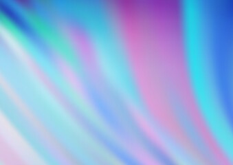 Light BLUE vector template with bent ribbons.