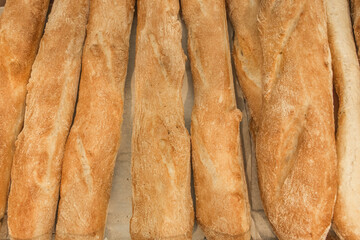 Fresh baked goods bakery loaf baguette bread background