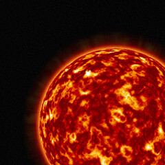 view of irradiating sun in the dark sky