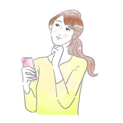 若い女性のポーズベクターイラストセット