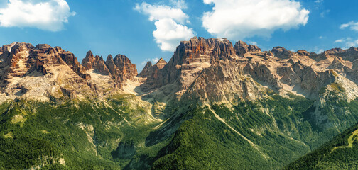 Panoramic view of the mountains the Dolomites - 480163046