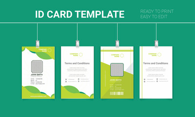 Creative Id card design vector template easy to edit, ready to print