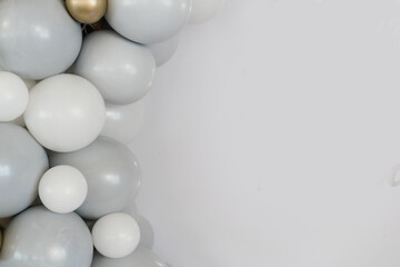 Photozone from balls. Birthday concept. One year