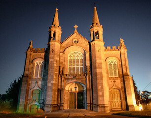 Fototapeta na wymiar Ancient Irish Catholic Church Exterior