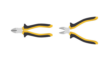 Fototapeta premium Realistic side cutters on white background. Vector illustration.