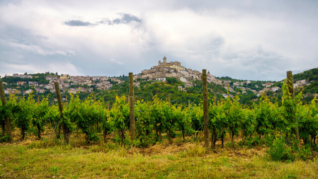 View of Capestrano, old city in Abruzzi
