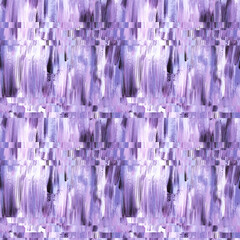 Psychedelic very peri abstract seamless pattern. Gouache violet brush stroke trendy repeat print. Blurred, striped design.