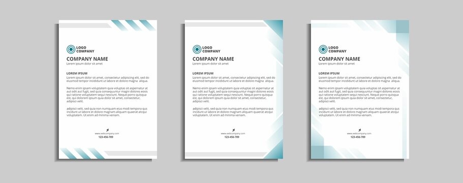 modern corporate letterhead template design