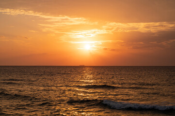 沖縄　宮城海岸の夕景