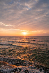 Obraz premium 沖縄 宮城海岸の夕景