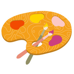 brush and palette