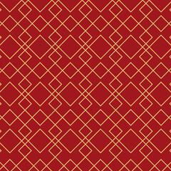 Fototapeta premium golden rhombus chinese pattern