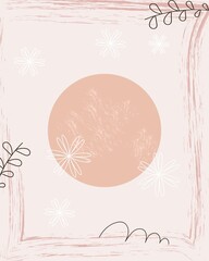 prints of images on canvas. Set of creative hand-drawn abstract figures. Space for text. Minimalist images of icons. For postcard, poster, poster, brochure, cover design, Internet 