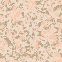 Abstract floral seamless pattern. Cute background in pastel colors.