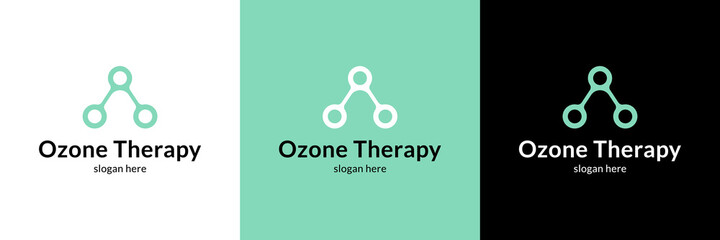 Simple ozone therapy logo - obrazy, fototapety, plakaty