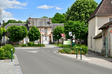 Fototapeta na wymiar La Chaussee d Ivry; France - june 23 2021 : picturesque village