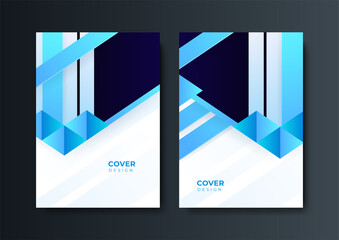 Abstract trendy blue gradient modern covers geometric pattern template design background. Template for presentation, magazine, flyer, annual report, poster and business card.