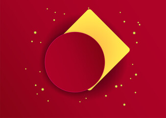 Modern business red yellow colorful abstract cover design template