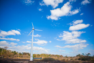Wind Turbine - Sustainable Development environmentally friendly renewable energy concept.
