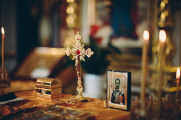 christmas candles on the table