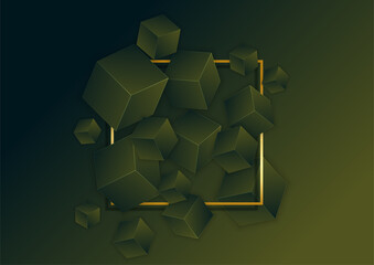 Modern annual repot green colorful abstract cover design template