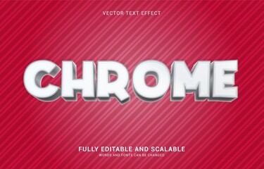 editable text effect, Chrome style