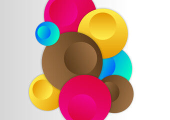 Gradient elegant yellow pink colorful abstract cover design template