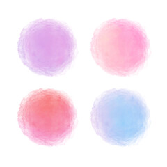 Watercolor palette with pastel colors. Vector. Set of Aquarelle shapes. Watercolors blobs. Brush stroke collection.