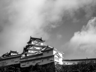 冬の朝の姫路城
