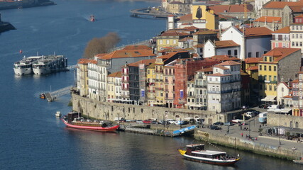 Fototapeta na wymiar Porto houses Puerto Duero tourism getaway colors weekend
