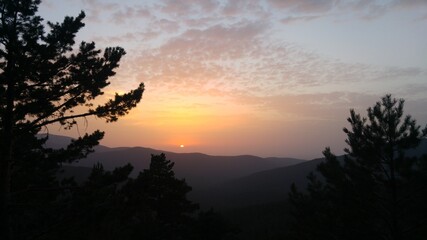 sunset sun country clouds peace relaxation mindfulness