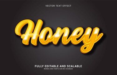 editable text effect, Honey style