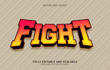 editable text effect, Fight style