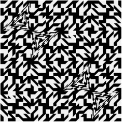 
Black and white pattern with symmetrical elements .  Abstract geometric pattern.
Simple monochrome ornamental background. 