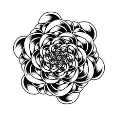 Artwork Illustration Centered Cloud Loop Line Art