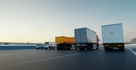 Fast delivery,cargo logistic and freight shipping concept