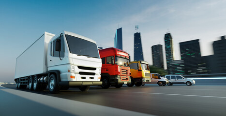 Fast delivery,cargo logistic and freight shipping concept © jamesteohart